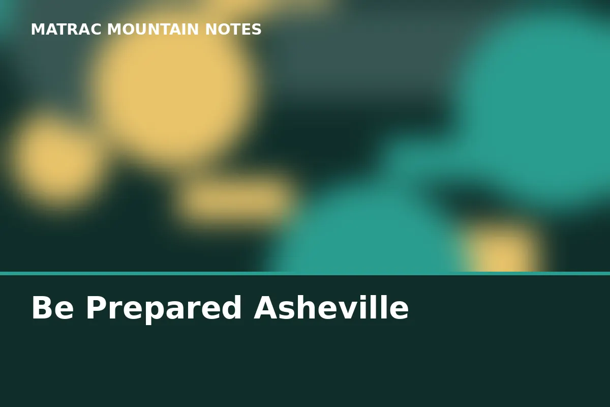 Be Prepared